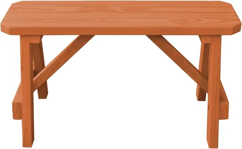 Miniatura 37 de Furniture Barn USA Banco tradicional de pino tratado a presión de 2 pies, tinte de cedro
