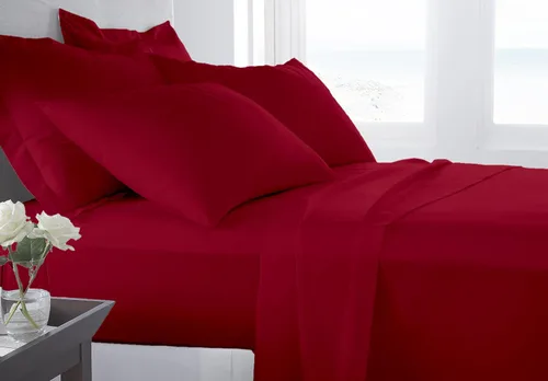Miniatura 8 de Juego de ropa de cama de lujo de 4 piezas, 800 hilos, 100% algodón ultra suave, color negro, juego de ropa de cama transpirable de algodón de fibra