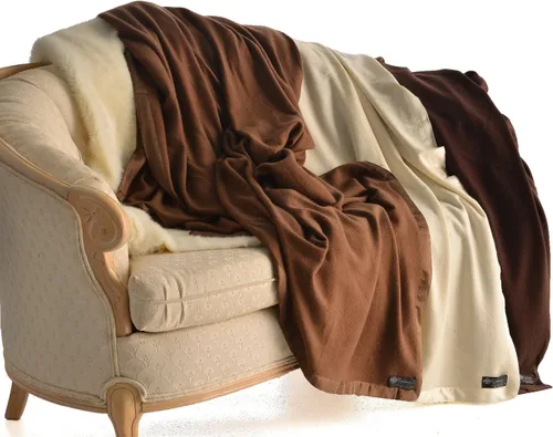 Miniatura 2 de Cashmere Boutique Manta de cachemira 100% pura tamaño Queen, ligera, transpirable, acogedora, de lujo, suave y cálida, 90 x 90 pulgadas