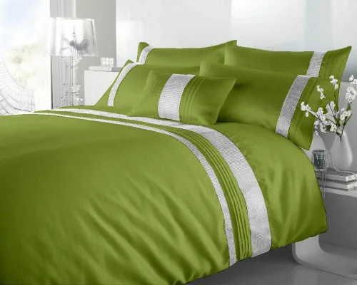 Miniatura 5 de BedDecor Juego de funda de edredón de 5 piezas con forro plateado de 600 hilos, 100% algodón egipcio (individual/individual XL, rojo sangriento)