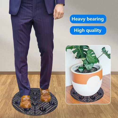Miniatura 4 de Paquete de 6 elevadores grandes de 15 pulgadas para macetas, soportes resistentes para plantas, platillo para evitar la pudrición y daños en patio