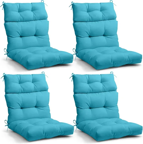 Miniatura 27 de EAGLE PEAK Cojín Acolchado para Silla de Patio con Respaldo Alto para Exteriores/Interiores, Juego de 1, 46'' x 22'', Azul Claro