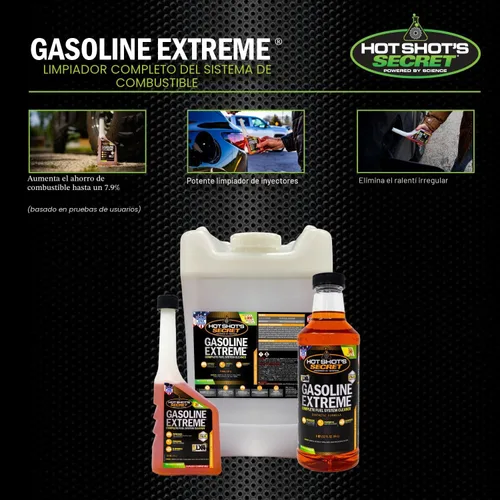 Miniatura 4 de Hot Shot's Secret Gasoline Extreme - Limpiador de sistema de combustible concentrado de 12 onzas, aditivo de combustible para motores de gasolina