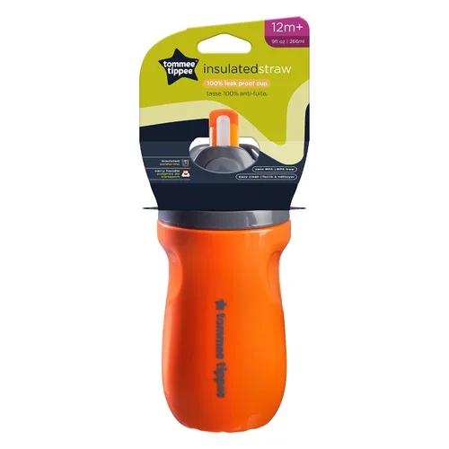 Miniatura 6 de Tommee Tippee - Botella aislada con popote Superstar, para mayores de 12 meses, 9 onzas / 265 ml, paquete de 1 botella de agua para niños pequeños