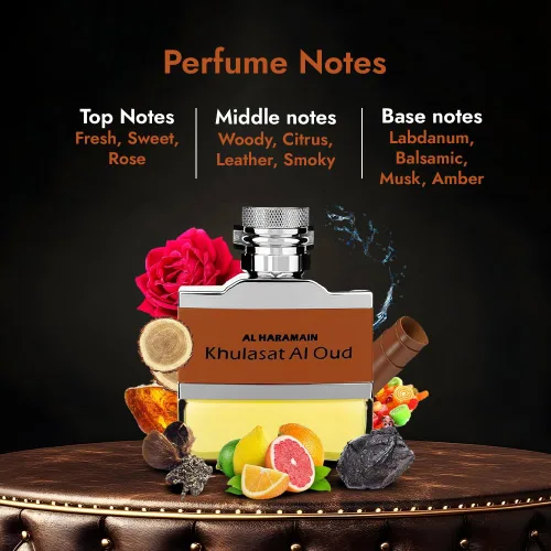 Miniatura 3 de Al Haramain Khulasat Al Oud - Colonia para hombres - Perfume árabe de larga duración para hombres - Fragancias Oud Eau de Parfum - 3.3 oz