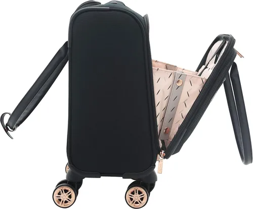 Miniatura 2 de kensie Hudson Softside - Juego de equipaje giratorio de 3 piezas negro con oro rosa Hudson Softside - Juego de equipaje giratorio de 3 piezas