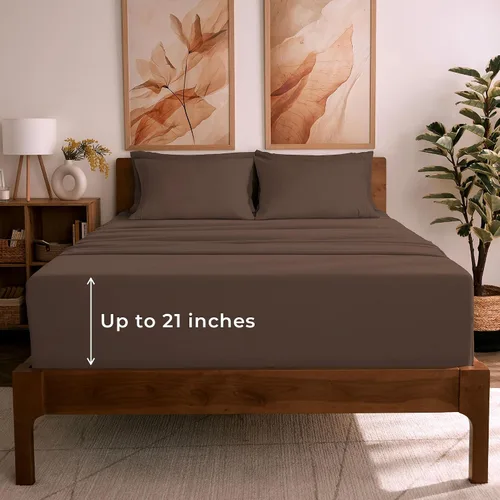 Miniatura 12 de Mellanni Juego de Sábanas Split King - Colección Icónica de 7 Piezas para Ropa de Cama, (Incluye 4 Fundas de Almohada), Bolsillo Profundo de 16 1394