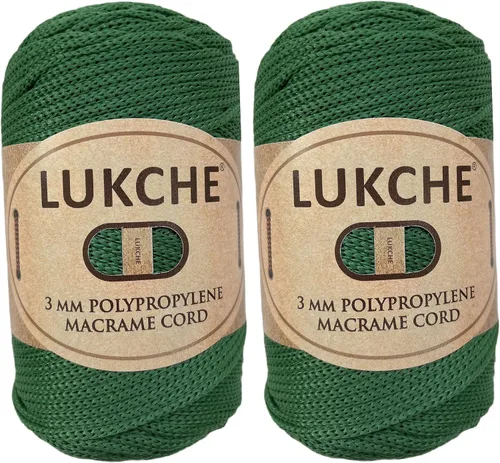 Miniatura 54 de Cordón de macramé de poliéster premium de 3 mm (134.72 metros), (250 g) 100% cuerda de macramé de polipropileno, hilo de crochet de macramé colorido