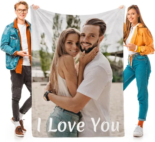inkArts Mantas personalizadas con foto, manta personalizada con mi propia foto, mantas personalizadas con imagen, regalos personalizados para
