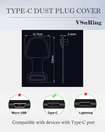 Miniatura 7 de Para iPhone 17 Pro Max Auricular De Malla Anti Polvo A Prueba De Polvo Cubierta Adhesiva Malla USB C Anti-Perdida Tapones De Silicona Ultradelgados
