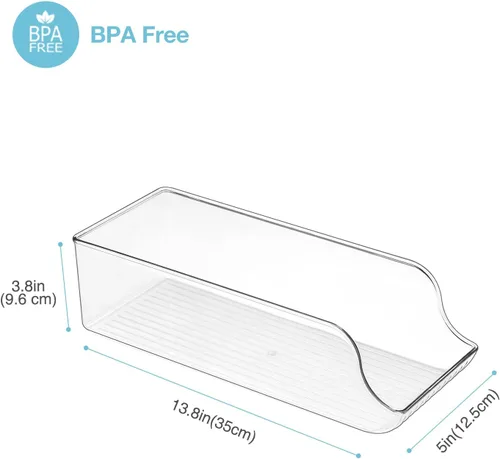 Miniatura 7 de Puricon Paquete de 2 dispensadores de bebidas estándar para refrigerador, contenedor de plástico para refrescos, contenedor de almacenamiento