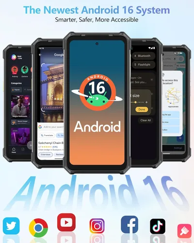 Miniatura 4 de Ulefone RugKing 5 Pro Smartphone resistente Android 16, 20000mAh (33W), 16GB (8+8)+256GB, visión nocturna de 64MP+20MP, 6.78 pulgadas FHD+ Corning
