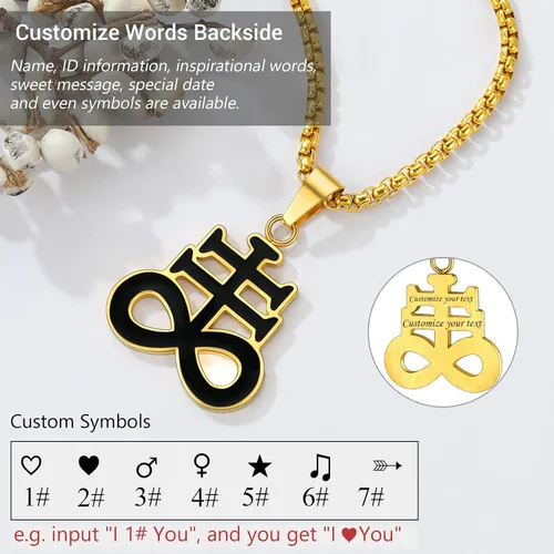Miniatura 46 de PROSTEEL Satanic Jewelry Upside Down Cross Necklace for Men Women, 316L Stainless Steel/925 Sterling Silver Inverted Cross/Leviathan Cross Pendant