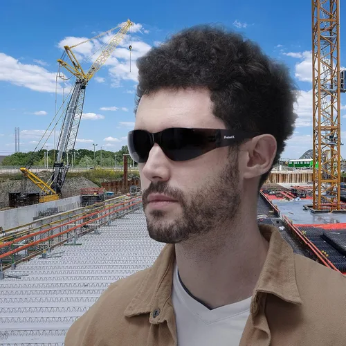 Miniatura 4 de ProtectX Gafas de seguridad para hombres y mujeres, lentes de sol de seguridad con lentes antivaho resistentes a los arañazos, agarres