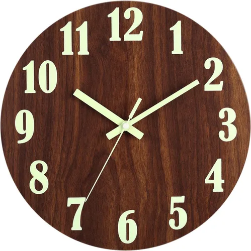 Miniatura 27 de HZDHCLH Reloj de pared de cuarzo moderno, funciona con pilas, 12 pulgadas, silencioso, sin tictac, números 3D, reloj redondo para pared, reloj