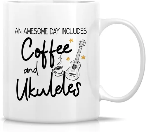 Miniatura 15 de Retreez - Taza divertida con texto en inglés "Without Music Life Would B Flat Musician", 325 ml, tazas de café de cerámica, divertidas, sarcásticas