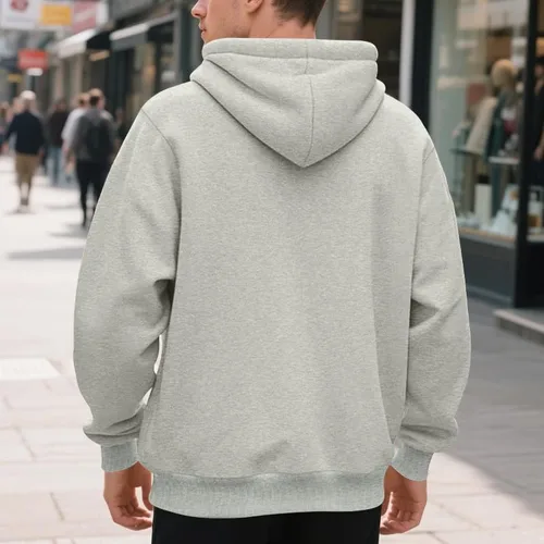 Miniatura 2 de LIZALIG Chaqueta de forro polar con capucha y cremallera completa para hombre con capucha ajustable y bolsillos delanteros seguros
