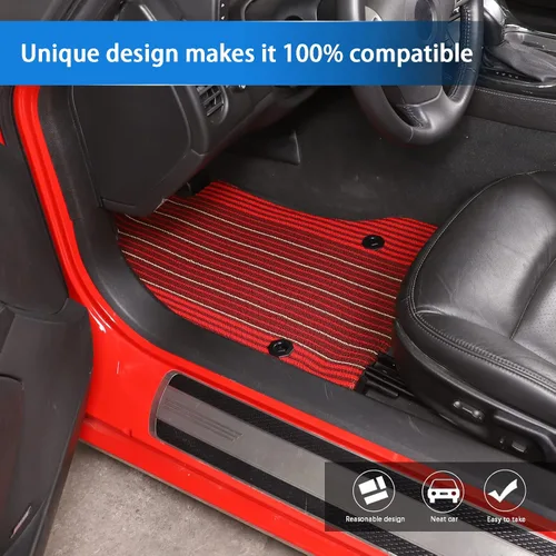 Miniatura 3 de Alfombrillas automotrices compatibles con Chevrolet Corvette C6 2005-2013, hechas a medida, almohadillas de piso de automóvil, protección