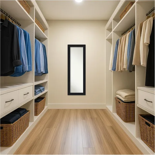 Miniatura 6 de Amanti Art Espejo negro de longitud completa para puerta, 53 x 19 pulgadas, espejo de pared alto negro abadía de longitud completa, montado
