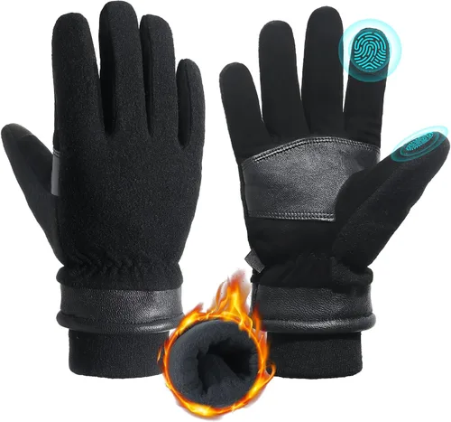 Miniatura 8 de HANDLANDY Winter Work Gloves, 3M Thinsulate Waterproof Insulated Glove for Men Women Rosa