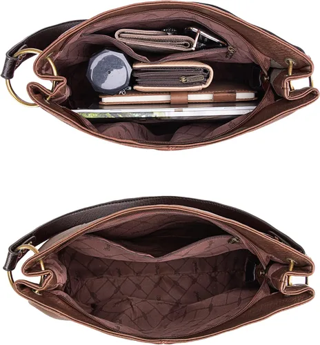 Miniatura 5 de Wrangler Hobo - Bolsas para mujer de cuero vegano con asa superior, bolsos de hombro y bolsos
