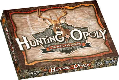 Late for The Sky Juego de mesa Hunting-Opoly - Juego de comercio de propiedades familiares de estrategia de caza para 2 a 6 jugadores, mayores de 8