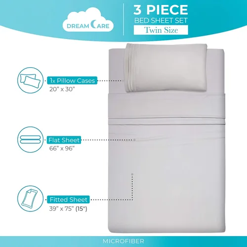 Miniatura 162 de DREAMCARE Juego de sábanas Queen – 6 piezas Sábanas de enfriamiento – hasta 15” Sábanas profundas tamaño Queen – Colección 2500 Supreme – Extra 03