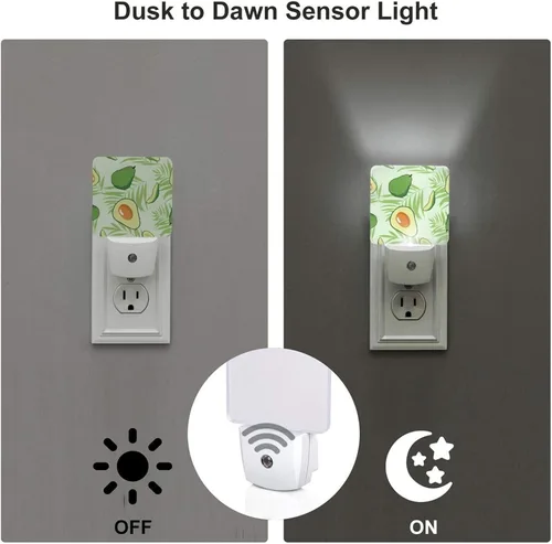 Miniatura 3 de Luz nocturna enchufable con sensor inteligente del atardecer al amanecer, luz nocturna LED blanca para dormitorio, baño, cocina, pasillo, escaleras