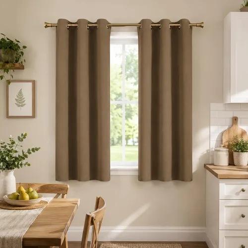 Miniatura 29 de Aquazolax Cortinas opacas de 45 pulgadas de largo, juego de 2 paneles para guardería, cortinas de tratamiento de ventanas con aislamiento térmico