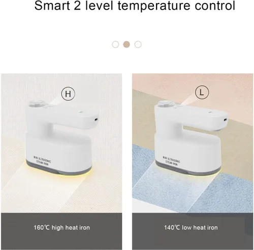 Miniatura 3 de Mini máquina de prensa de calor, prensa de calor inalámbrica portátil recargable, plancha plana de 180° 2 en 1, plancha de vapor seco y húmedo