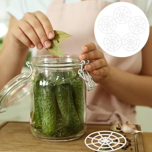 Miniatura 9 de Gatuida Prensa de tarro de fermentación de malla de boca ancha para pepinillos, fijador de verduras, herramienta de fermentación de cocina