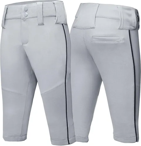 Miniatura 3 de QBK 2T3T4T5T6T7T Toddler Boy's Knicker Baseball Pants with Side PipingBraid