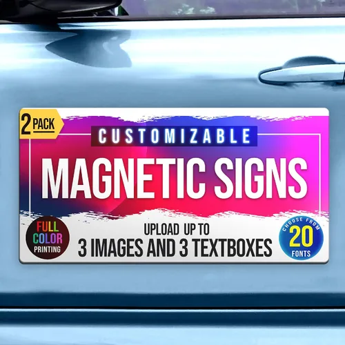 Miniatura 8 de Letreros magnéticos personalizados de 12 x 24 pulgadas a todo color para negocios y publicidad, imanes de vinilo personalizados de 30 mil