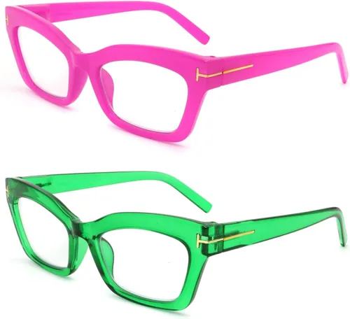 Miniatura 12 de Gafas de lectura de ojo de gato de gran tamaño para mujer, lentes de bloqueo de luz azul para computadora, estilo retro negro