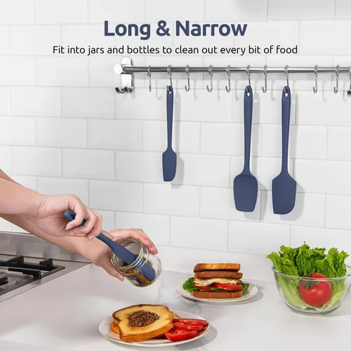 Miniatura 9 de U-Taste - Juego de espátulas de silicona resistentes al calor: U-Taste 600ºF alta temperatura sin costuras de grado alimenticio grado alimenticio