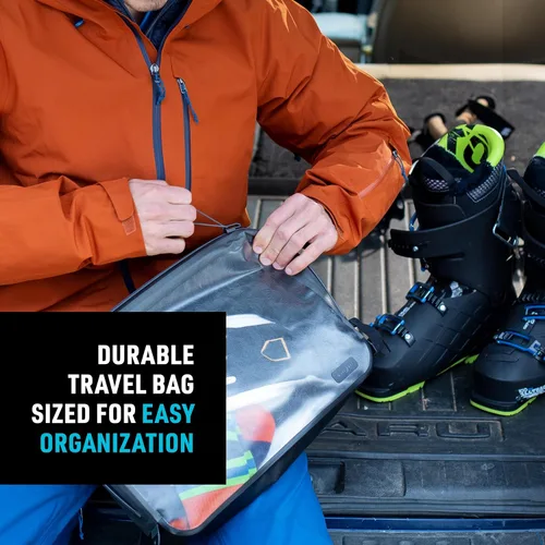 Miniatura 4 de Nite Ize RunOff Cubo de embalaje impermeable, cubo de embalaje impermeable para viajes, bolsa de viaje seca con compresión, carbón, grande