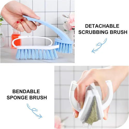 Miniatura 4 de Kit de 8 accesorios de limpieza de spa, kit de mantenimiento de piscinas pequeñas con red de espumadera, cepillo de fregado y cepillo de esponja