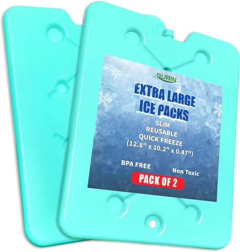 GURIN Paquetes de hielo reutilizables para loncheras, refrigeradores de bolsas o mochilas, frías hasta 8-12 horas de larga duración para camping,