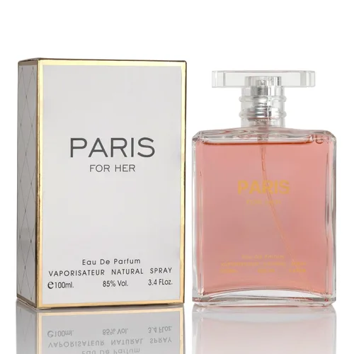 NovoGlow Paris For Her Eau de Parfum - Perfume en aerosol, fragancia para mujer, colonia diaria casual, botella de 3.4 onzas, aroma duradero, regalo
