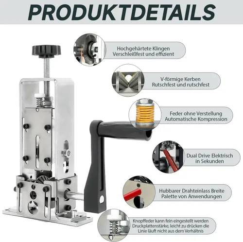Miniatura 2 de Pelacables de 0.039-0.984 in, herramienta pelacables, máquina para manivela o taladro, manual que se puede fijar o quitar, pelacables para reciclaje