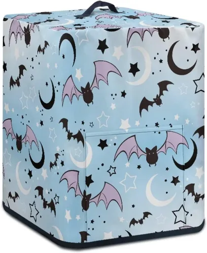 Miniatura 2 de Gomyblomy Funda para electrodomésticos pequeños con diseño de murciélagos, protector de freidora de aire lavable con tema de Halloween, protector