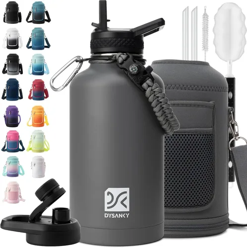 Miniatura 60 de DYSANKY Botella de agua aislada de 32 onzas, metal al vacío de acero inoxidable grueso, jarra de agua deportiva portátil para gimnasio y senderismo