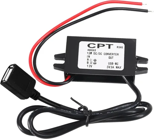 Miniatura 9 de DIANN Módulo convertidor de 12V a 5V 3A 15W Buck - Regulador de CC a CC Convertidor de potencia de coche con interfaz de cable Interfaz de alambre