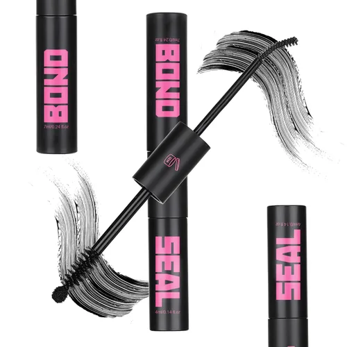 Lash Bond and Seal - Pegamento de pestañas de agarre fuerte negro con un 40% más de adhesivo impermeable para pestañas, sellador negro suave para