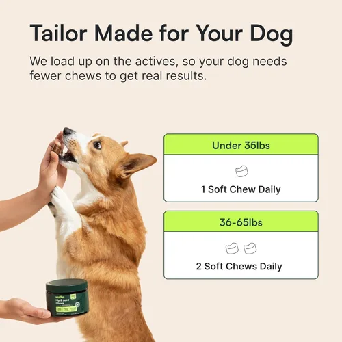 Miniatura 8 de Wuffes Suplemento para cadera y articulaciones para perros y paquete multivitamínico 23 en 1 para perros (razas pequeñas y medianas)