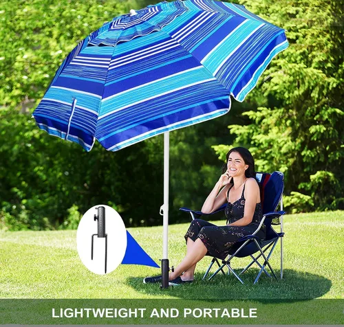 Miniatura 7 de AMMSUN Adjustable Portable Umbrella Base, Upgraded Heavy Duty Metal Holder-Stand-Sand Grass Auger,for Flag, Umbrella, Fishing Rod, Outdoor Park