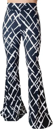 Miniatura 47 de ShopMyTrend - Pantalones de yoga largos con piernas anchas y acampanadas estilo palazzo, con cintura alta, para mujer