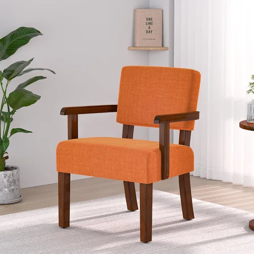 Miniatura 27 de FAGAGA Juego de 2 Sillas de Acento con Mesa, Sillas de Sala de Estar con Asiento y Reposabrazos VelvetSoft para Sala de Estar Dormitorio Sala