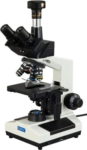 Miniatura 2 de OMAX Microscopio reemplazable trinocular compuesto 40X-2000X LED con cámara USB 10MP
