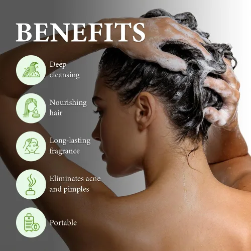 Miniatura 4 de Barra de champú sólido de limón en forma de rompecabezas, control de aceite y refrescante para cabello normal a graso, aroma crujiente y limpio, sin